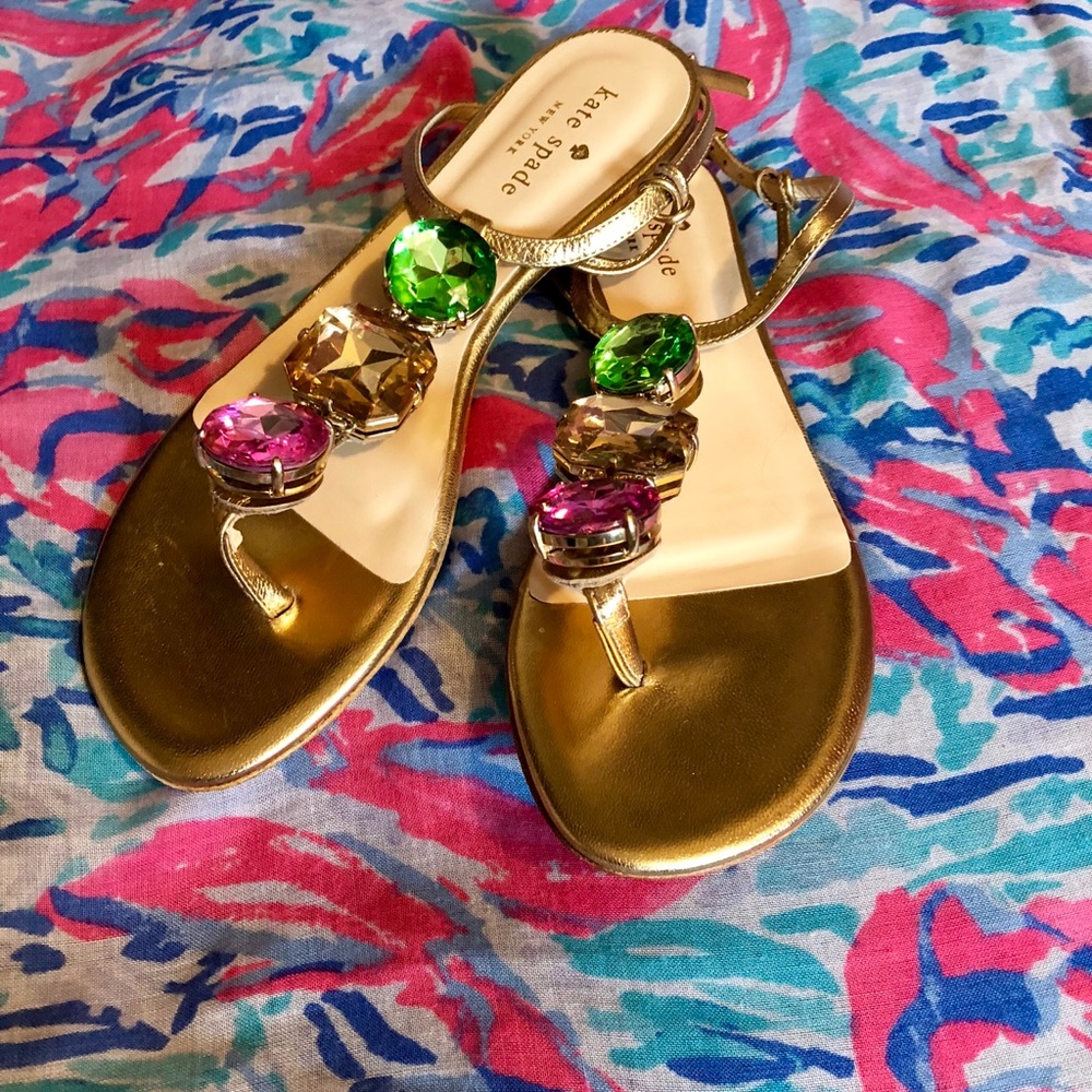 Kate Spade Jeweled Sandals NWOB